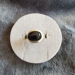 Sterling silver,  black onyx ring, sz 8 1/2